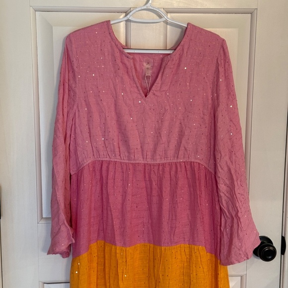 New! PQ Swim Lila color block tiered sequin Maxi Dress 31874 - Picture 6 of 13